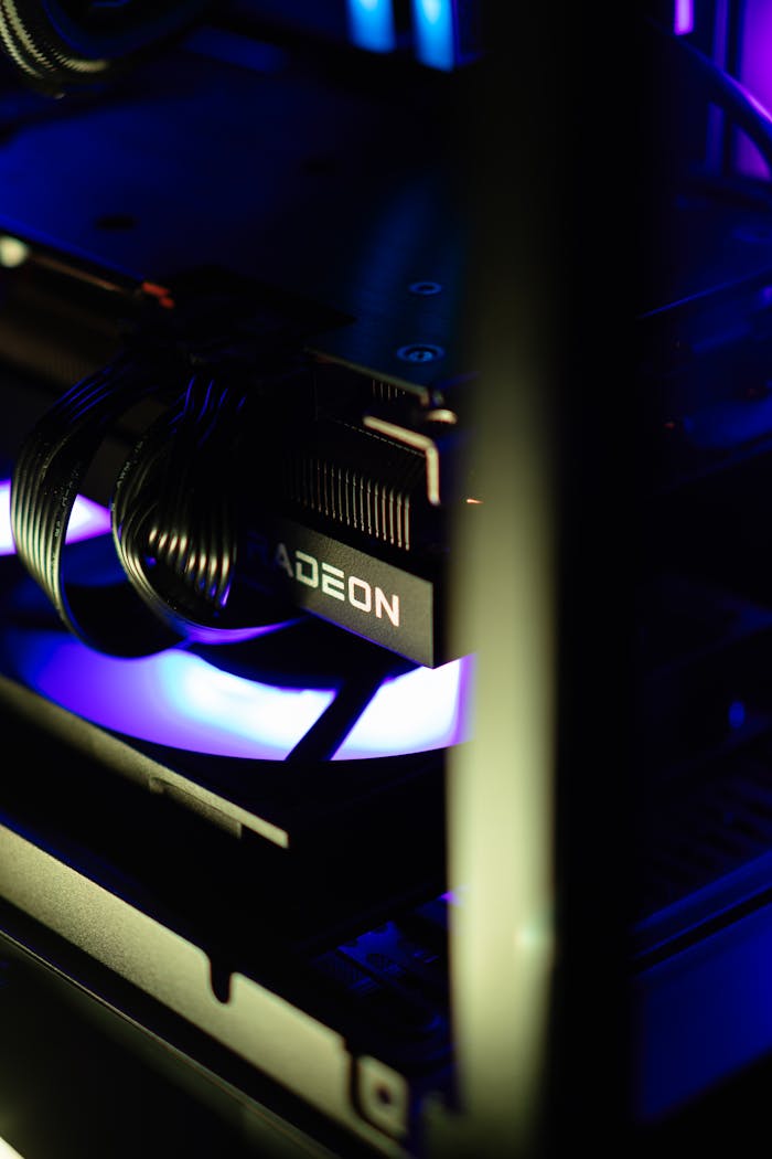 our-experience Close-up of an AMD Radeon Graphics Card in a Gaming PC